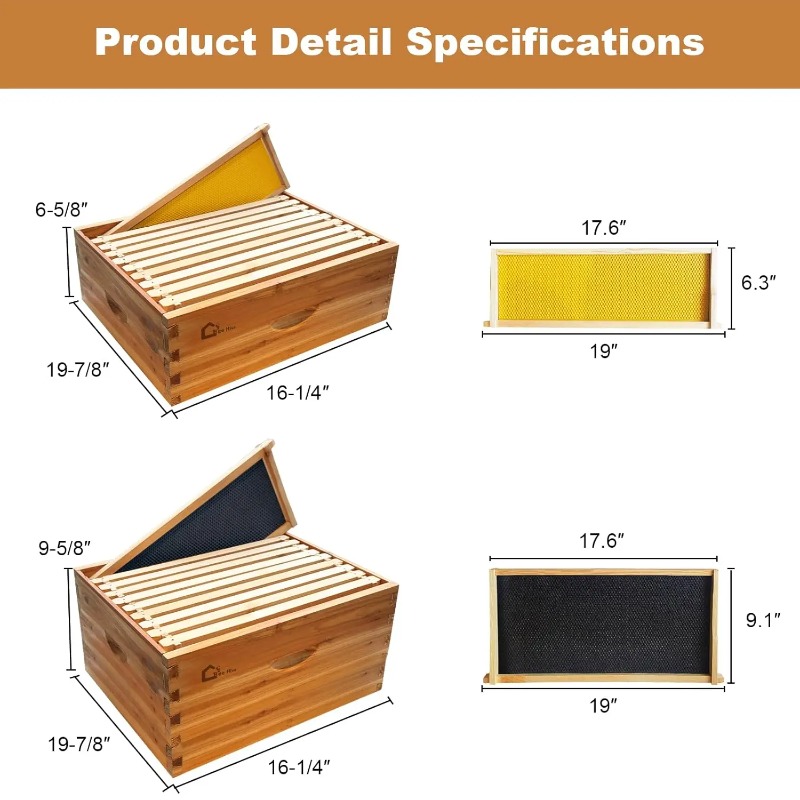 Kit complet de ruche à 10 cadr - Beehive Frame Wax avis et prix